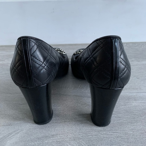 Stuart Weitzman Black Quantas Quilted Nappa Bow Pumps In Size Women’s 9.5M - Picture 4 of 12